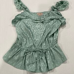 Bloomfield Satin Tank Top Green M (b10)